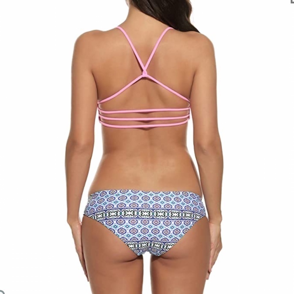 Pink two piece bikini swimsuit - Picture 2 of 5